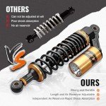 2pcs 320mm Motorcycle Air Shock Absorbers - Gold/Black
