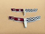 Chrome Crossed Flag Emblems for 1981 C3 Corvette