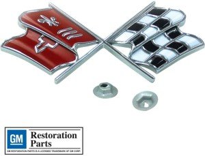 1968-1972 Corvette C3 Hood Emblem with Flags