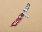1981 C3 Corvette Chrome Rear Crossed Flag Badge
