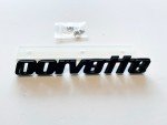 Matte Black Rear Bumper Emblems for C3 Corvettes