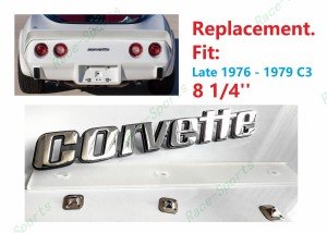 C3 Corvette Chrome Rear Emblem Badge (76-79)