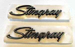 Silver and Black Stingray Emblems for C3 Corvette