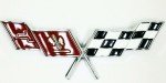 C3 Corvette Crossed Flags Front Fender Emblem