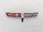 1981 C3 Corvette Rear Chrome Flag Emblem Badge