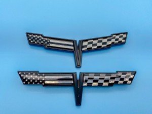 1980 Corvette C3 Front & Rear Emblem Badges