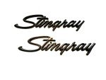 Black Fender Stingray Emblems for C3 Corvettes