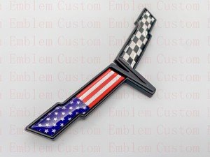1981 C3 Corvette Front US Flag Emblem Badge