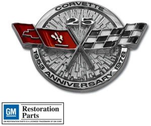 1978 C3 Corvette 25th Anniversary Gas Door Emblem