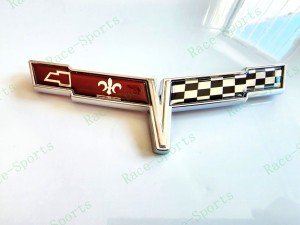 Chrome Crossed Flag Emblem for 1981 C3 Corvette