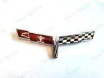 Chrome Crossed Flag Emblem for 1981 C3 Corvette