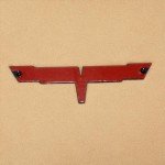 Black Rear Gas Lid Crossed Flag Emblem for C3 Corvette