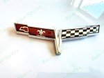 Chrome Crossed Flag Emblem for 1981 C3 Corvette
