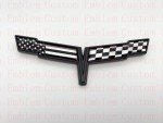 1981 C3 Corvette Black Front US Flag Emblem
