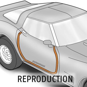 Right Hand Door Weatherstrip for 1978-82 C3 Corvette