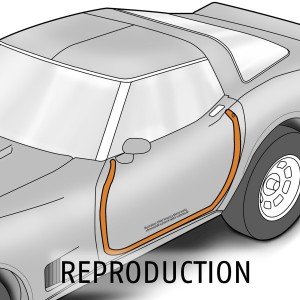 1978-82 C3 Corvette Left Door Weatherstrip Seal