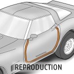 1978-82 C3 Corvette Left Door Weatherstrip Seal