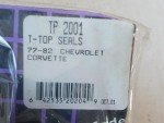 C3 Corvette T-Top Weatherstripping Seal (1977-82)