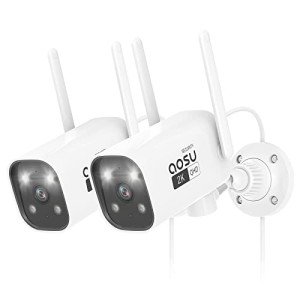 AOSU 2K Color Night Vision Security Cameras (2 Pack)