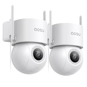 AOSU 3K Smart Outdoor Security Cameras - 2 Pack