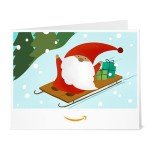 Santa Sledding Printable Amazon Gift Card