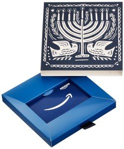 Amazon Gift Card in Hanukkah Menorah Box