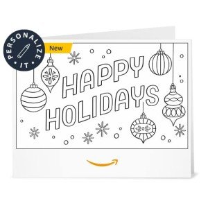 Personalized Amazon Gift Card - Holiday Ornaments