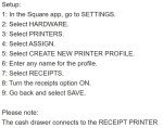 Square-Compatible POS Hardware Bundle: Cash Drawer & Printer
