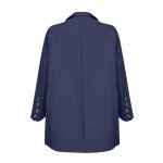 Trendy Women's 2-Piece Blazer Set in Dark Blue