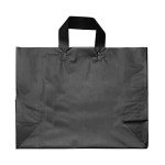 Large Black Shopping Bags with Handles - 100 Pack