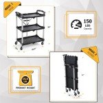85-188 Pack-N-Roll Folding Service Cart, 150LB