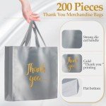 Thank You Bags Bulk Set with Handles - 200 Pcs