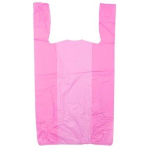 Pink HDPE T-Shirt Bags for Retail - Pack of 1000