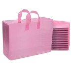 16x6x12 Heavy Duty Frosted Pink Gift Bags