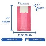 Pink HDPE T-Shirt Bags for Retail - Pack of 1000