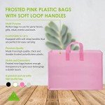 16x6x12 Heavy Duty Frosted Pink Gift Bags