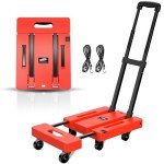 SPACEKEEPER Heavy-Duty Folding Hand Truck with Wheels