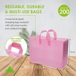 16x6x12 Heavy Duty Frosted Pink Gift Bags