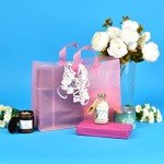 16x6x12 Heavy Duty Frosted Pink Gift Bags