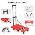 SPACEKEEPER Heavy-Duty Folding Hand Truck with Wheels