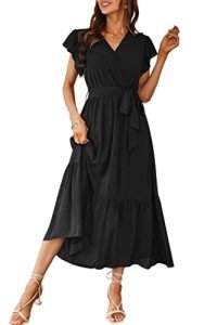 AI-Enhanced Women's Floral Boho Maxi Dress