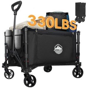 Collapsible Utility Wagon with Cup Holders, Heavy Duty
