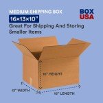 Box USA Medium Corrugated Cardboard Boxes - Pack of 25