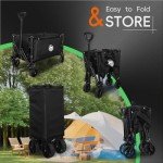 Collapsible Utility Wagon with Cup Holders, Heavy Duty