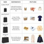 Sturdy Black Gift Bags - 100 Pack, 16x6x12