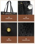 LOVEVOOK Vintage Leather Laptop Tote Bag - 15.6