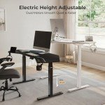 Eureka Ergonomic Dual Motor Adjustable Gaming Desk