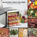 Smart Dehydrator with 8 Trays and 500W Power