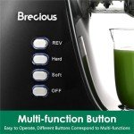 Brecious Quiet Cold Press Juicer with 2 Speeds