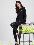 AI-Powered Women's Casual Fleece Sweatshirt - Black XS